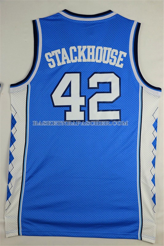 Maillot NCAA Universidad de Carolina del Norte Stackhouse Bleu